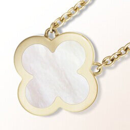 VCARA39700 16mm guest version four-leaf clover tether chain pendant