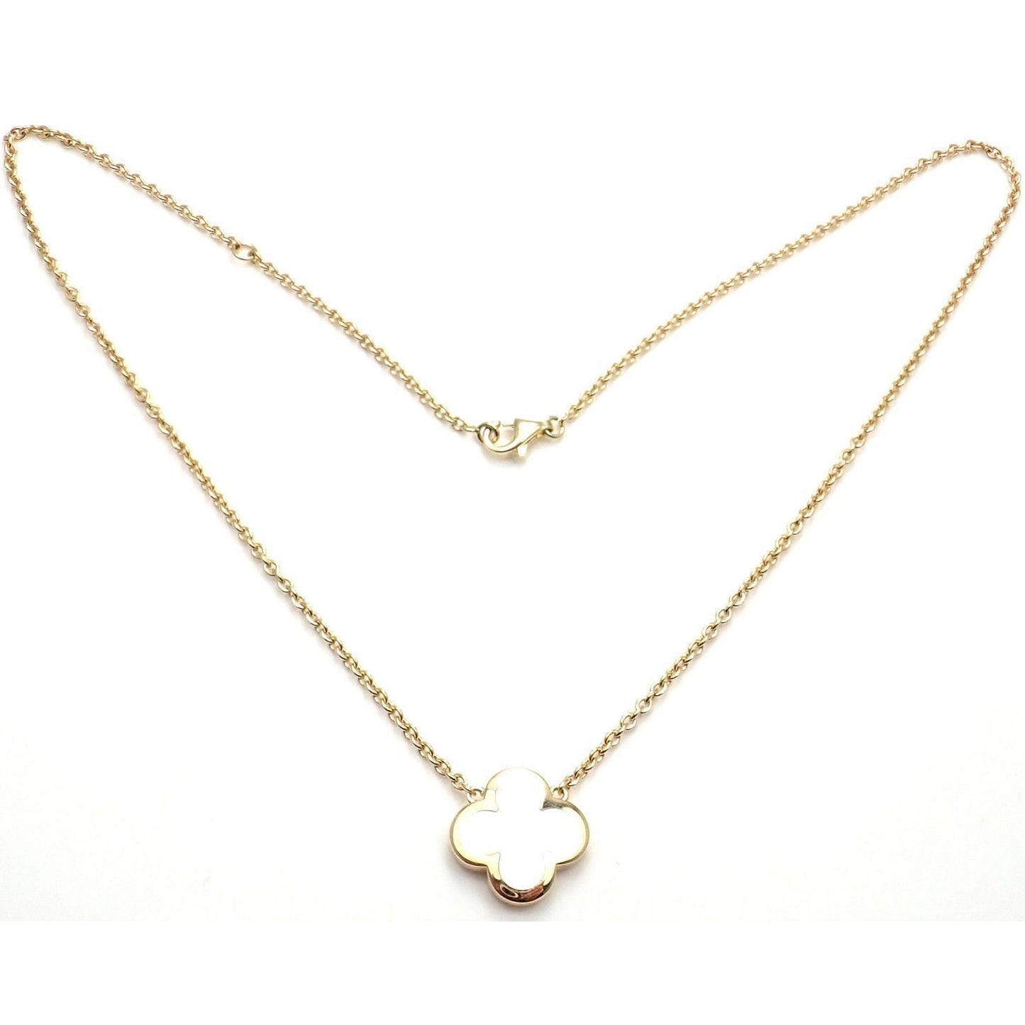 VCARA39700 16mm guest version four-leaf clover tether chain pendant