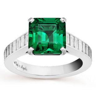 VCARO9HC00 octagonal gemstone square ring 52#