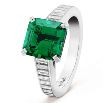 VCARO9HC00 octagonal gemstone square ring 52#