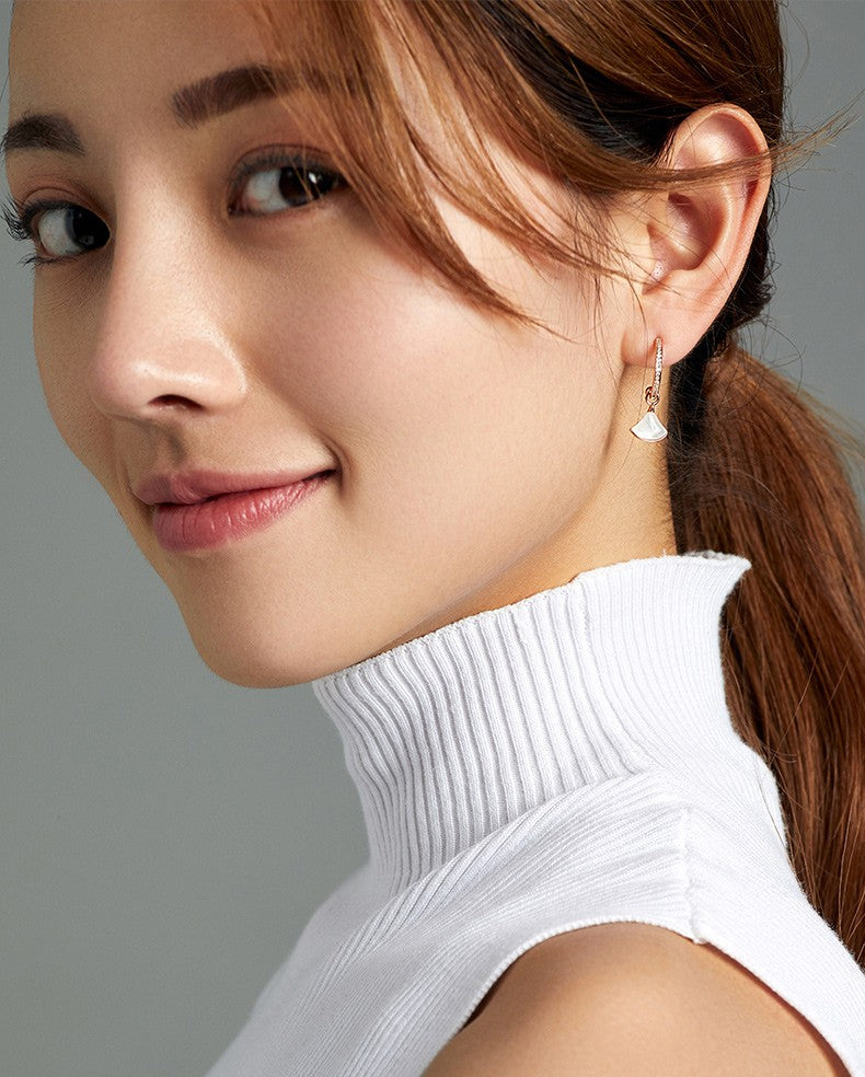 BGL-OR563107 fan style agate earrings fan shaped skirt earrings