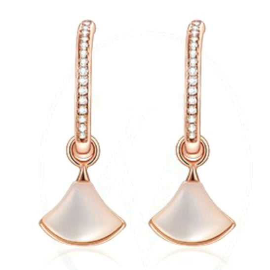 BGL-OR563107 fan style agate earrings fan shaped skirt earrings