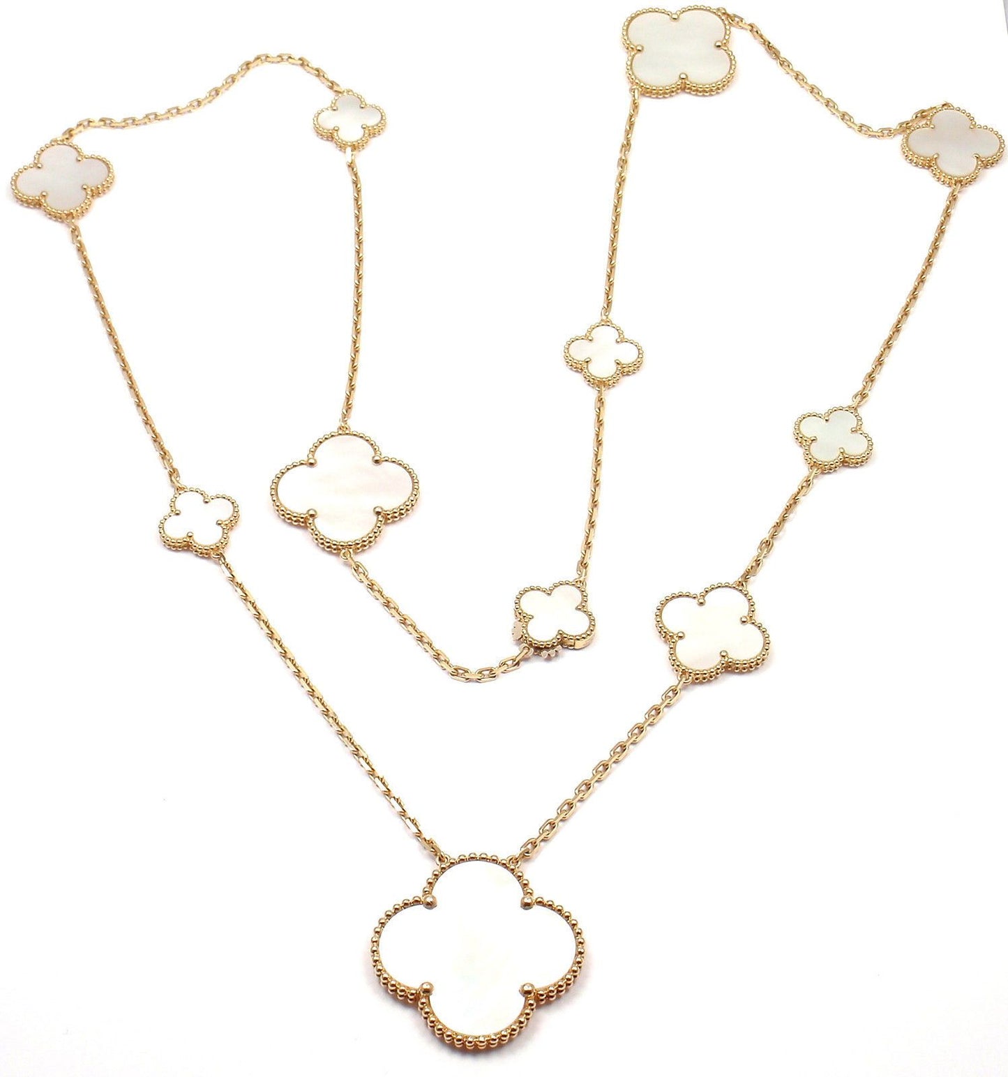 VCARD79500 four-leaf clover 11 flower necklace 15/20/25MM30MM