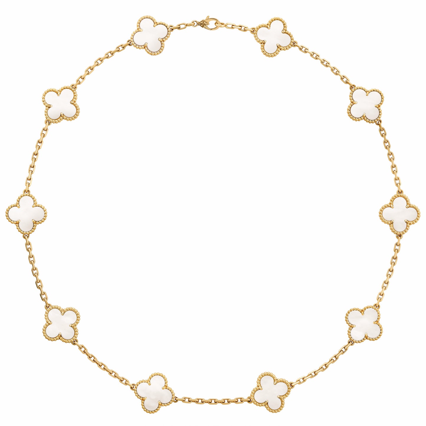 VCARA42800 15mm guest version four-leaf clover 10 flower necklace