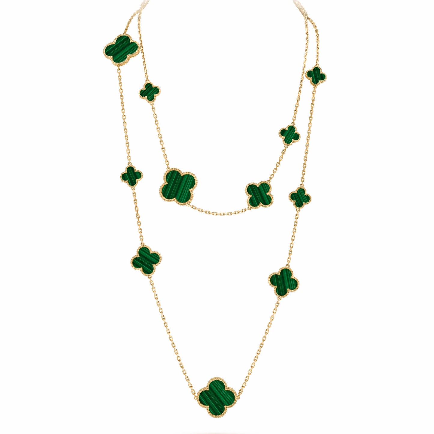 VCARO2AF00 guest version four-leaf clover 16 flower necklace