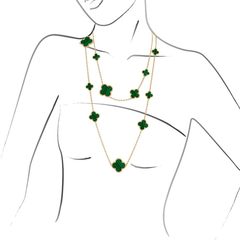 VCARO2AF00 guest version four-leaf clover 16 flower necklace