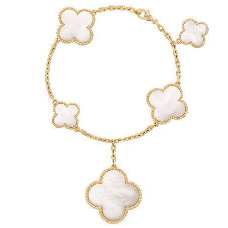 VCARD78700 four-leaf clover five-flower chain length 190mm bracelet