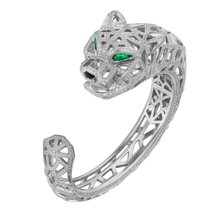 KDY-H6030217 Mechanical Leopard Hollow Open Bracelet
