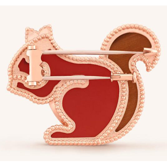 VCARP2AT00 beaded squirrel brooch