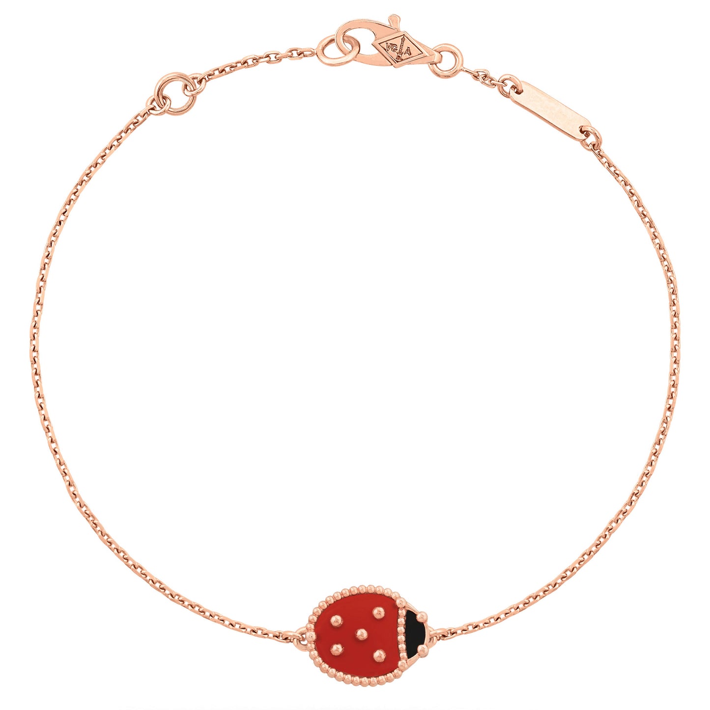 VCARP7R000 guest version beaded ladybug 15mm wing closure bracelet (chain length 170mm)