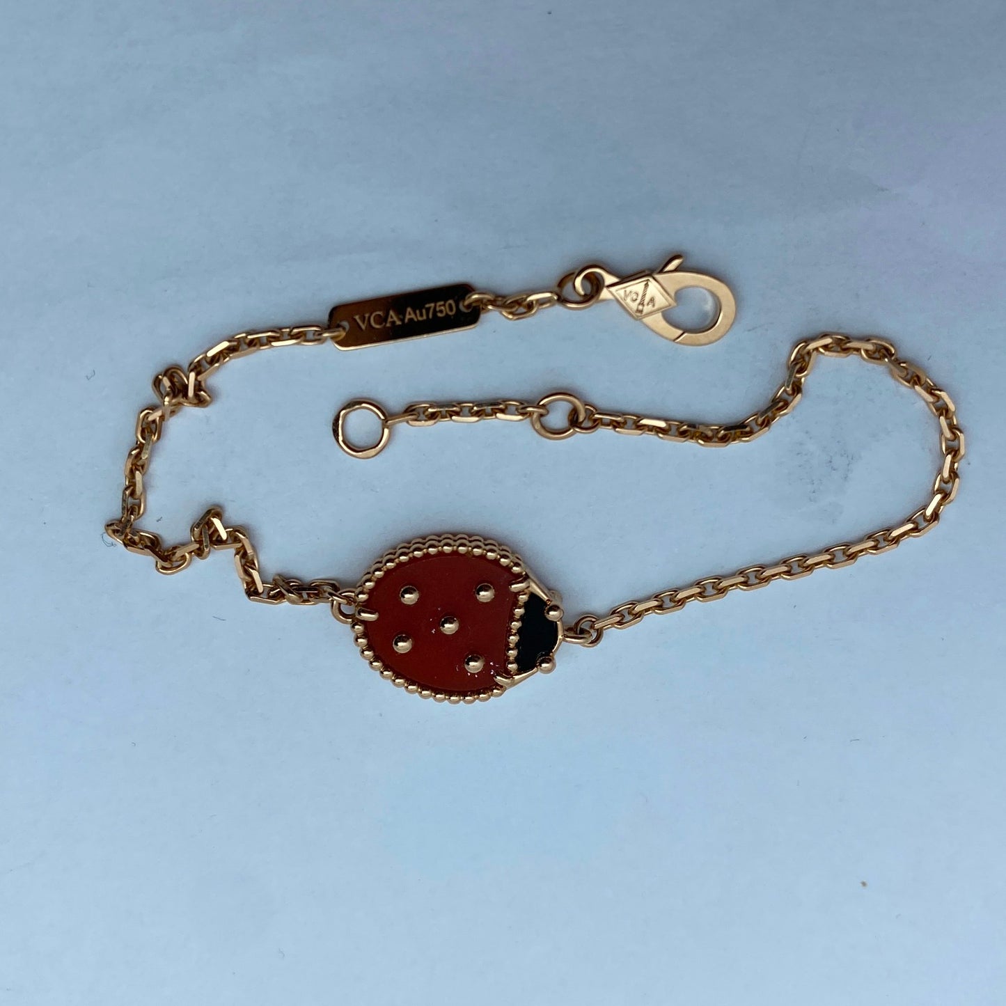 VCARP7R000 guest version beaded ladybug 15mm wing closure bracelet (chain length 170mm)