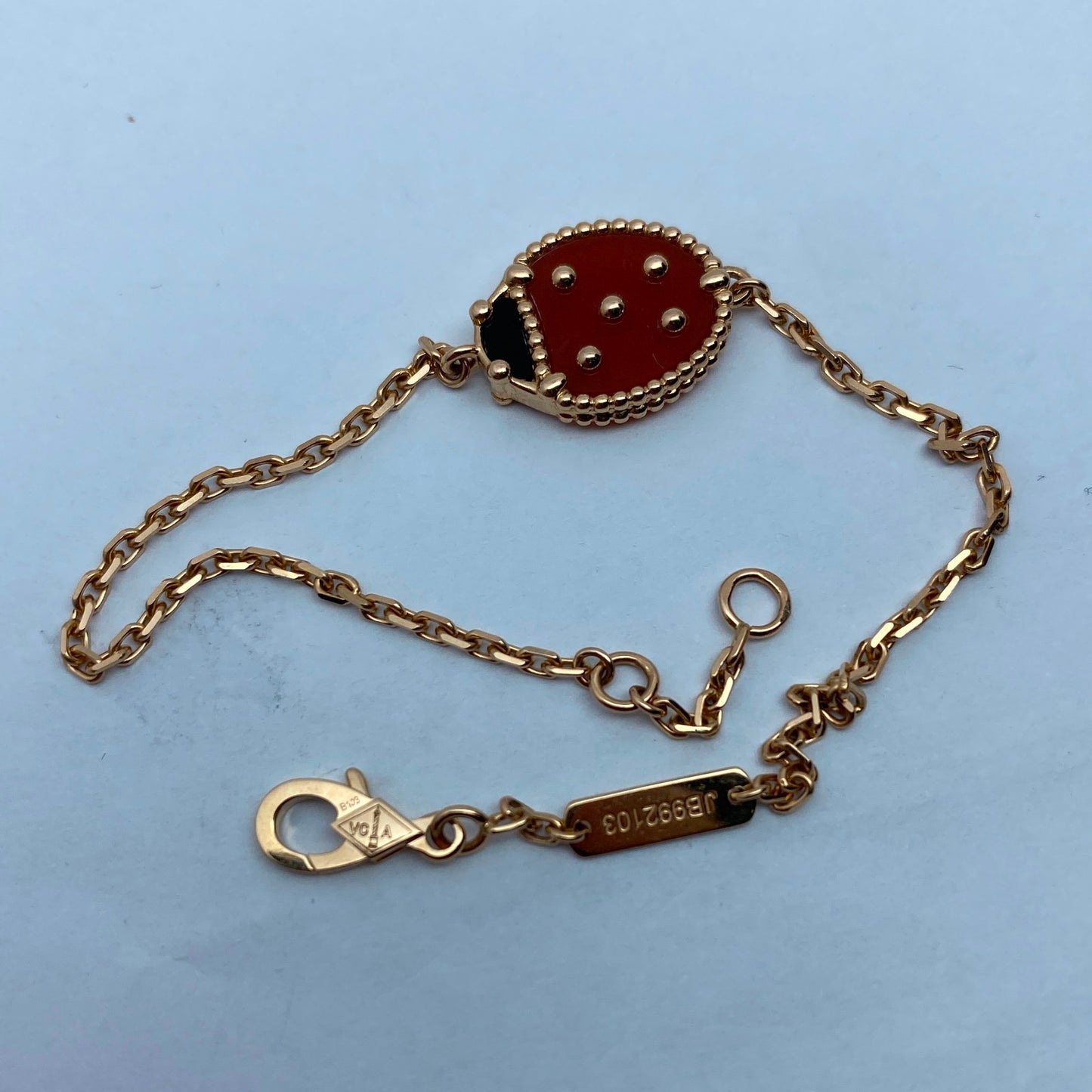 VCARP7R000 guest version beaded ladybug 15mm wing closure bracelet (chain length 170mm)