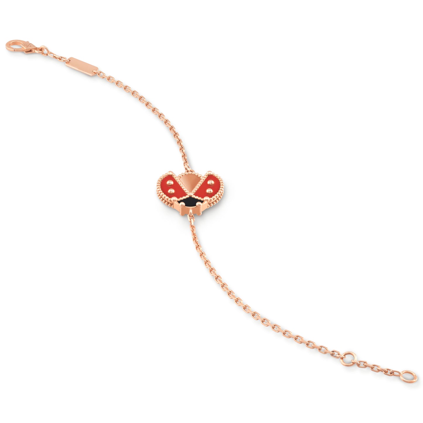 VCARP7R100 guest version beaded ladybug bracelet (15mm) chain length 170mm