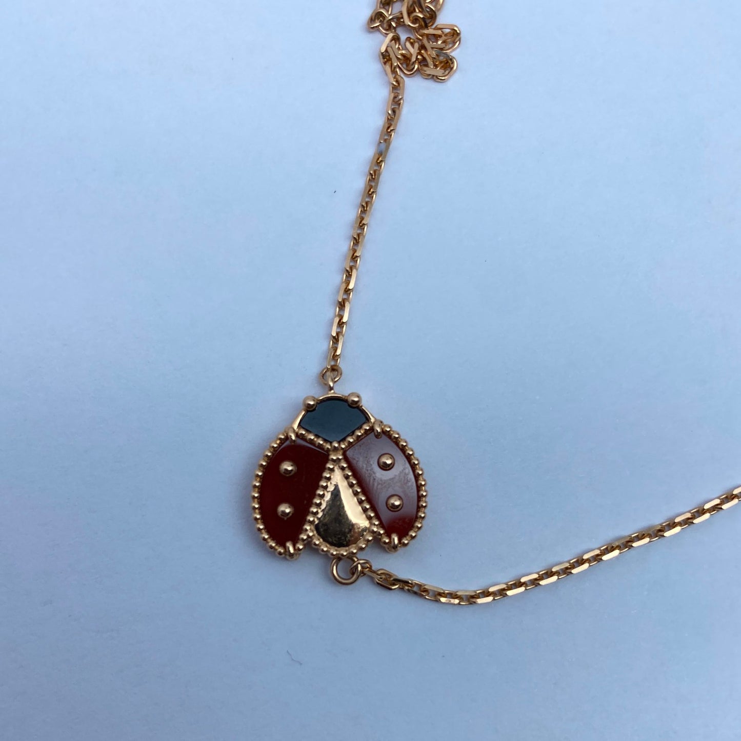 VCARP7R100 guest version beaded ladybug bracelet (15mm) chain length 170mm