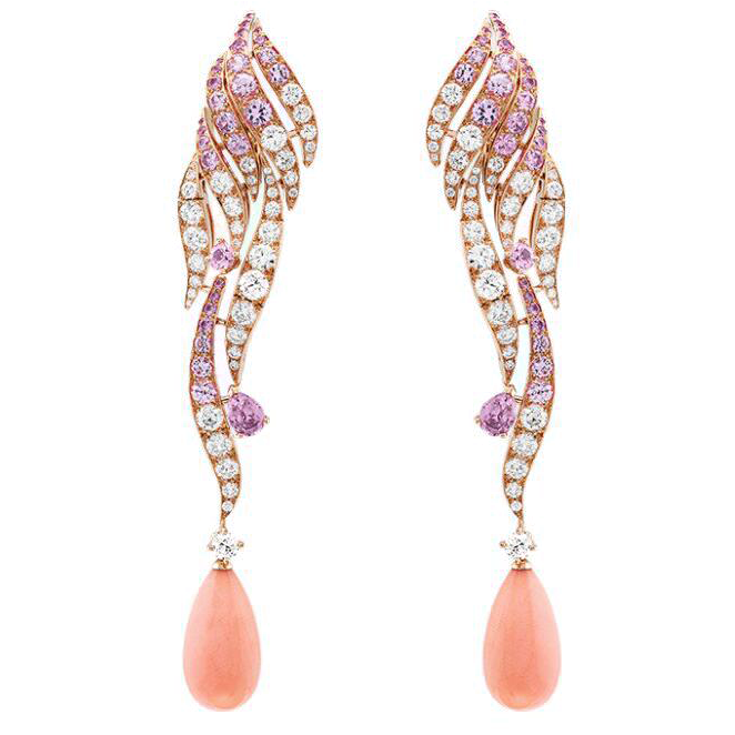 VCA65482133 Flamingo Coral Earrings