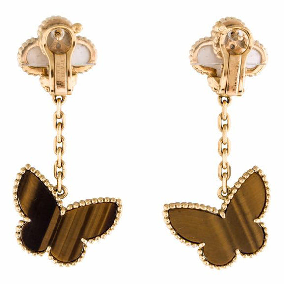 VCARD79800 guest version four-leaf clover butterfly 20.7mm earrings