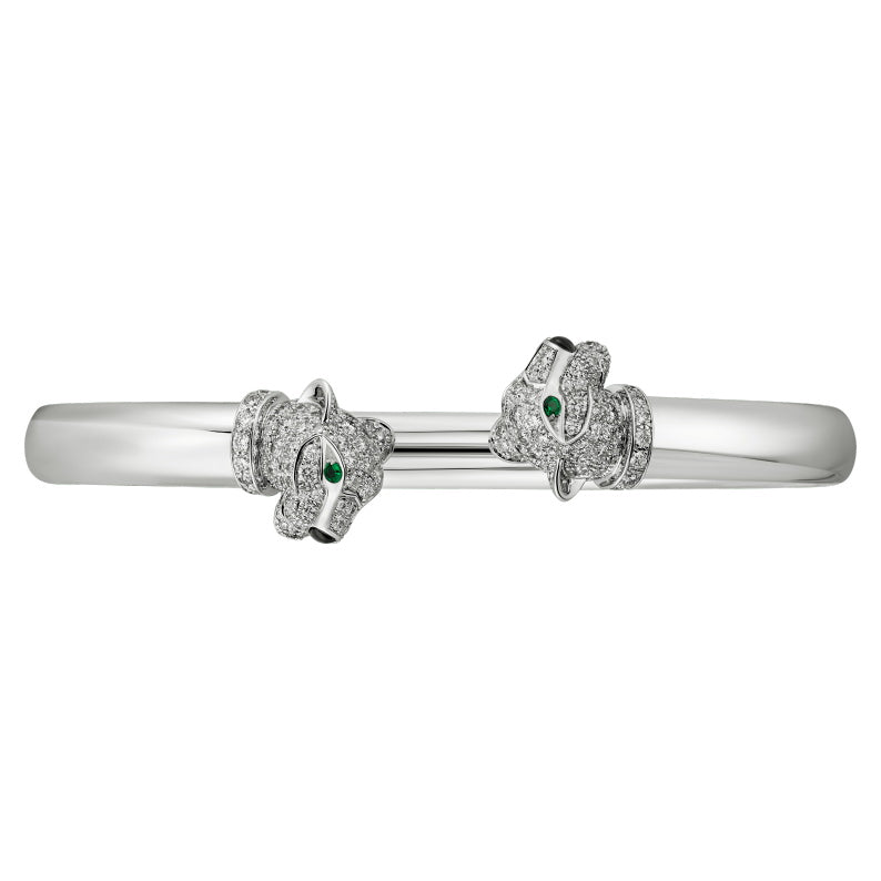 KDY-N6706217 Wishbone Leopard Double Headed Leopard Open Bracelet
