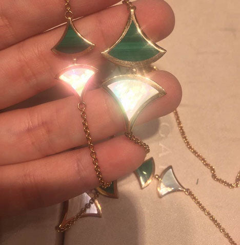 BGL-353799-CL858037 fan-shaped skirt fan large necklace
