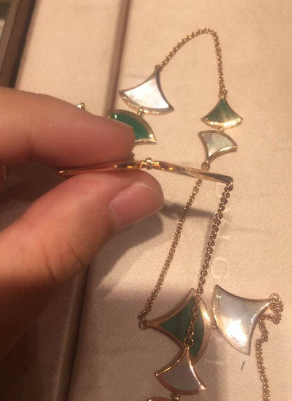 BGL-353799-CL858037 fan-shaped skirt fan large necklace