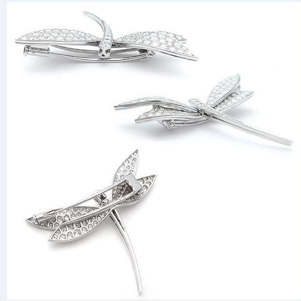 VCAFKYB007 Full Diamond Dragonfly Brooch