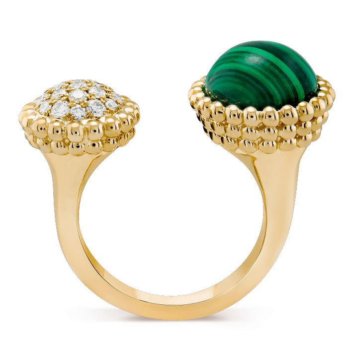 VCARO9SV00 beaded agate double-ended ring 14#
