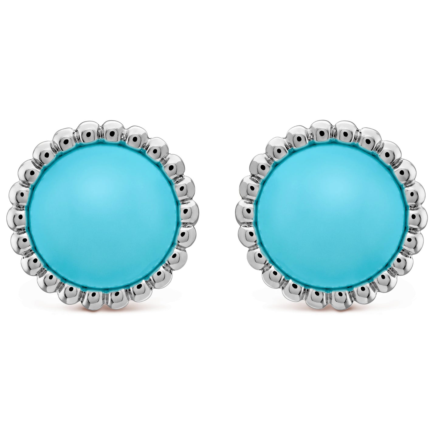 VCARP4DT00 bead edge round bead earrings
