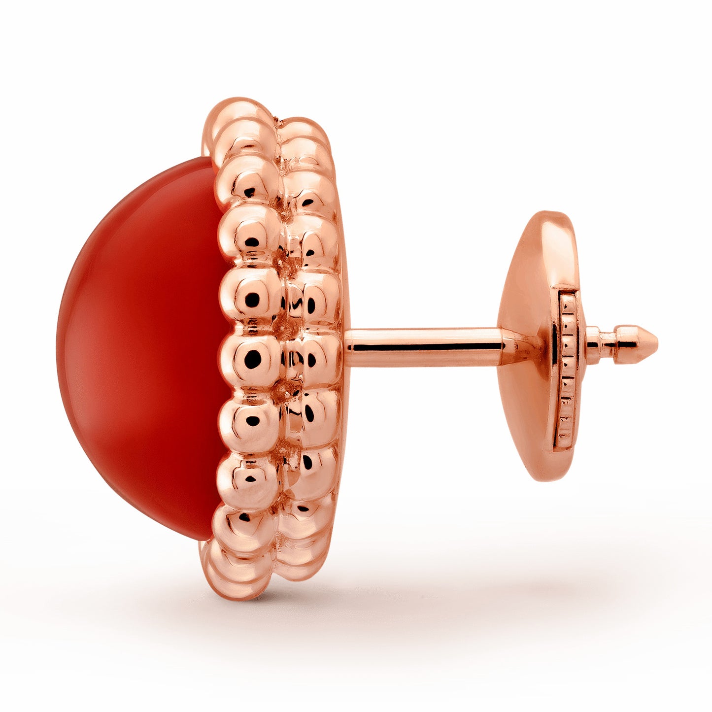 VCARP4DT00 bead edge round bead earrings