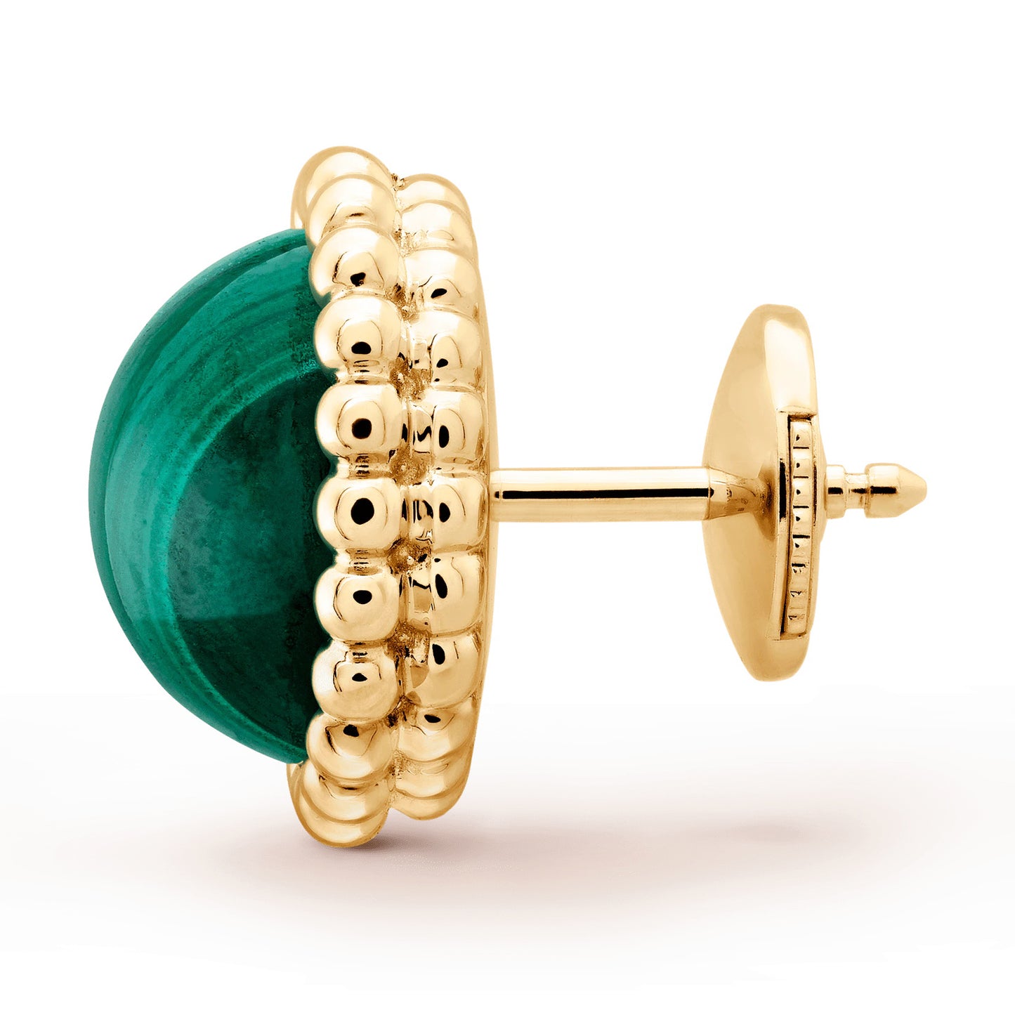 VCARP4DT00 bead edge round bead earrings