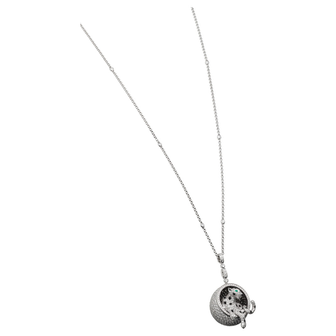 KDY-N3109400 leopard lying circle pendant