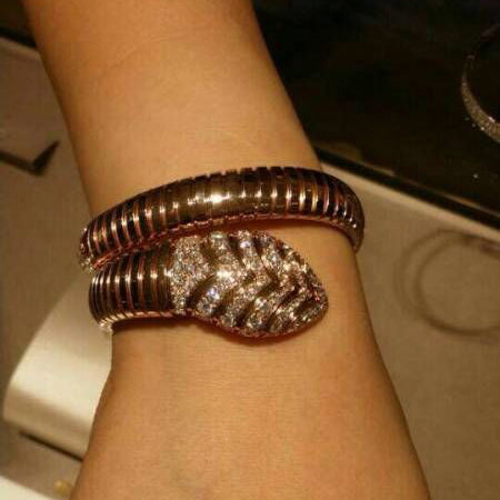 BGL-BR856845 egg-shaped ring snake head and tail stone bracelet