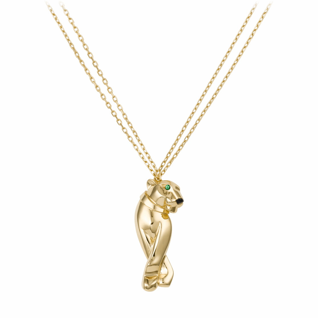 KDY-B7221900 guest version large wishbone leopard chain pendant