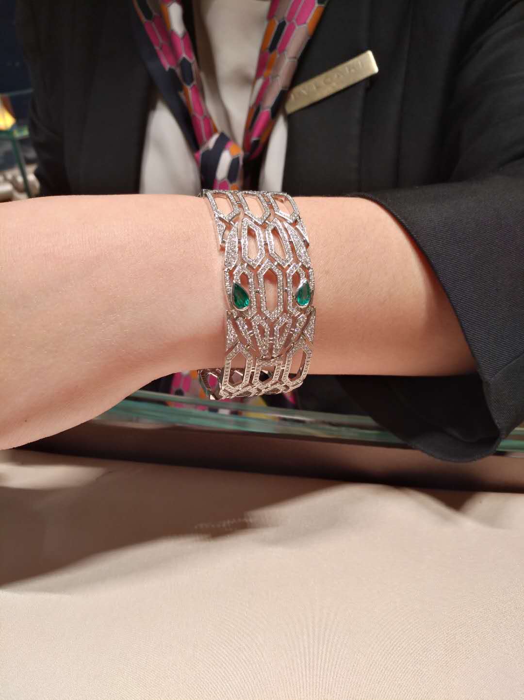 BGL-BR857667 snake honeycomb diamond bracelet