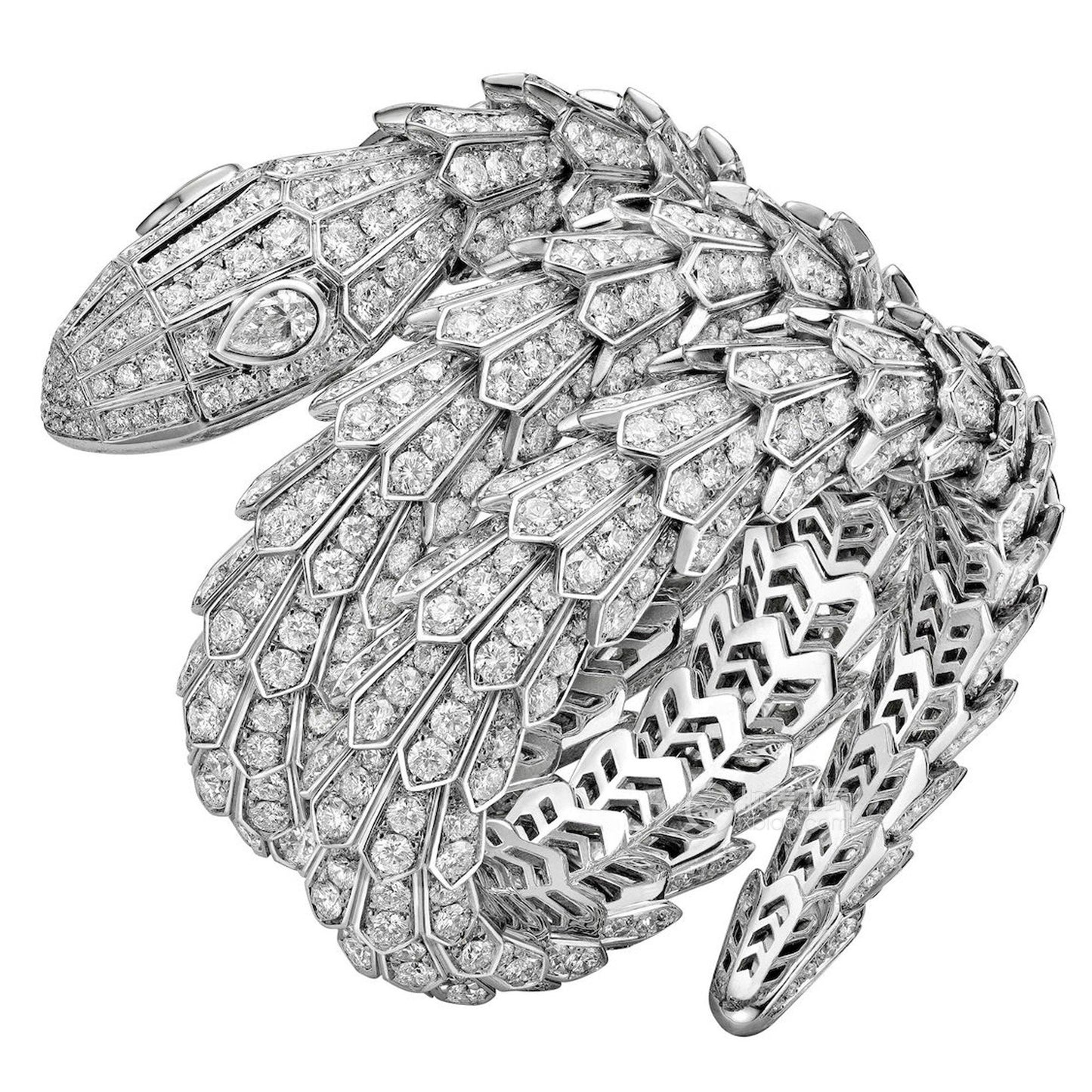 BGL-261024 snake sashimi curled arm full diamond bracelet