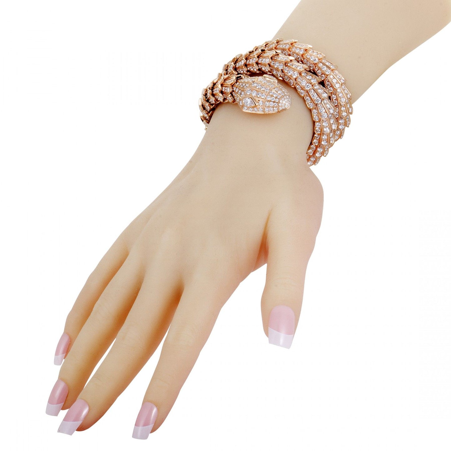 BGL-261024 snake sashimi curled arm full diamond bracelet