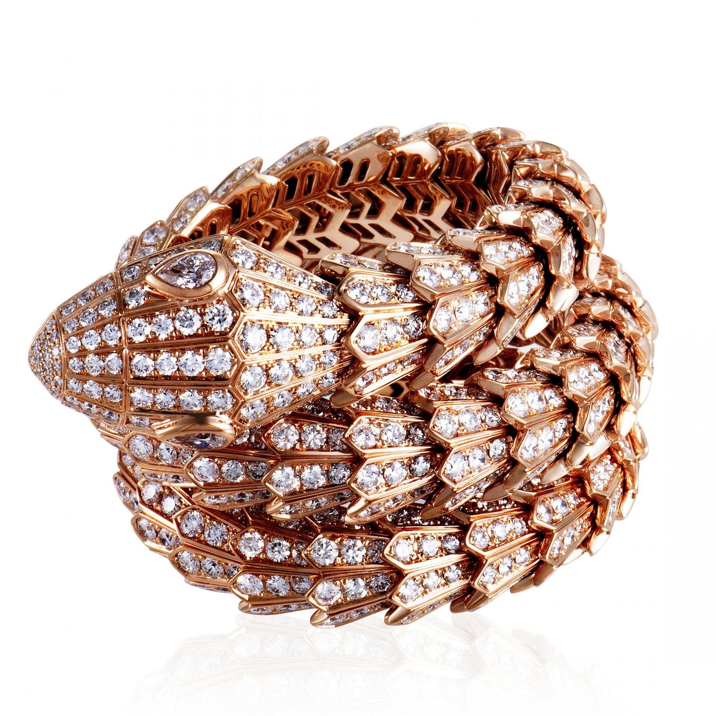 BGL-261024 snake sashimi curled arm full diamond bracelet