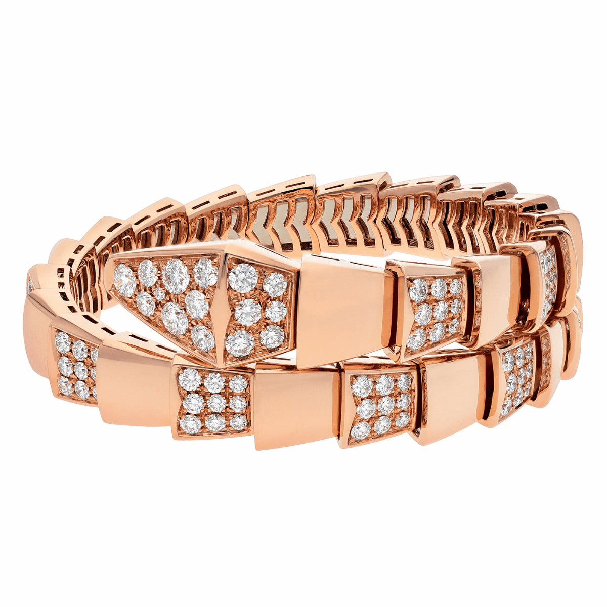 BGL-BR855312 snake half diamond circle bracelet