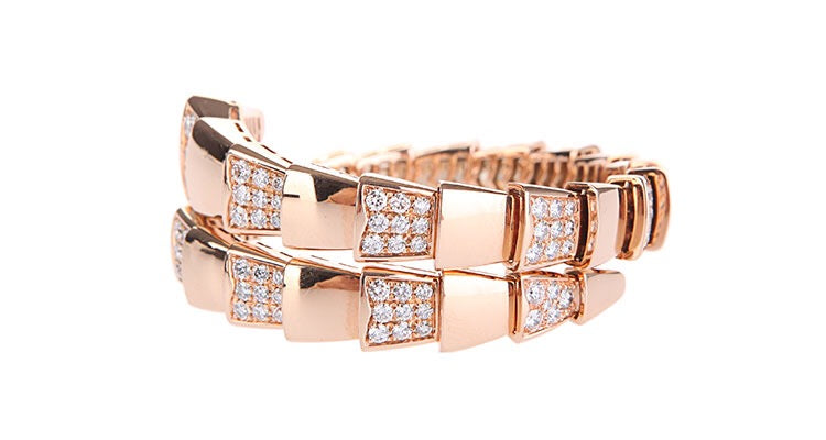 BGL-BR855312 snake half diamond circle bracelet