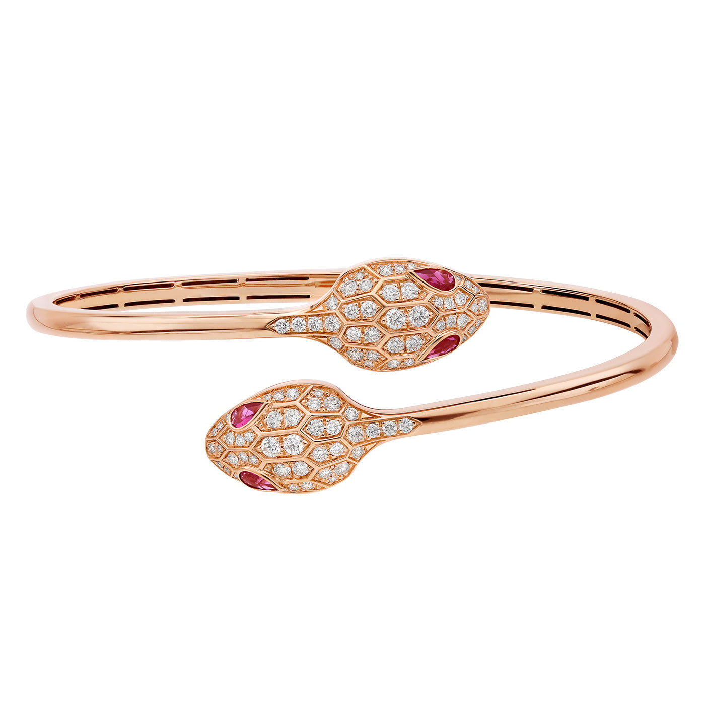 BGL-BR858550 Big flat-headed snake double-headed snake half diamond bracelet