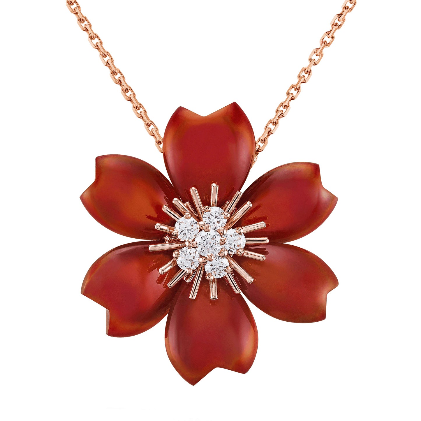 VCARD30400 28.8mm small ceramic flower pendant brooch