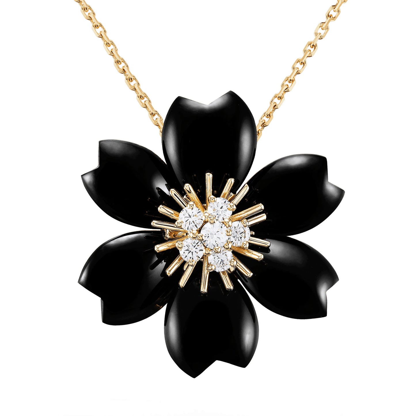 VCARD30400 28.8mm small ceramic flower pendant brooch