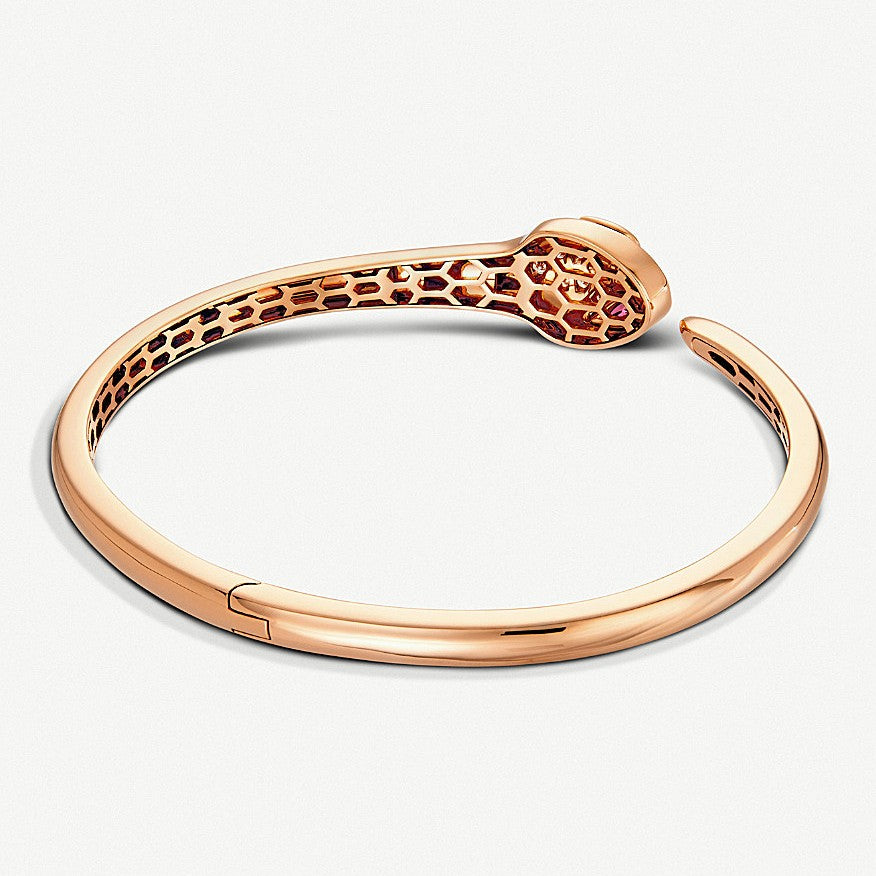 BGL-BR857813 guest version large flat-headed snake half diamond bracelet