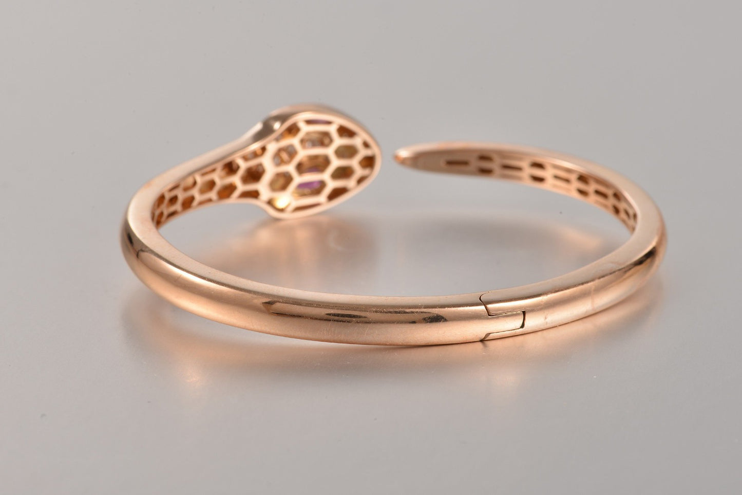 BGL-BR857813 guest version large flat-headed snake half diamond bracelet