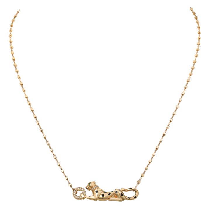 KDY-B7224737 sideways leopard necklace