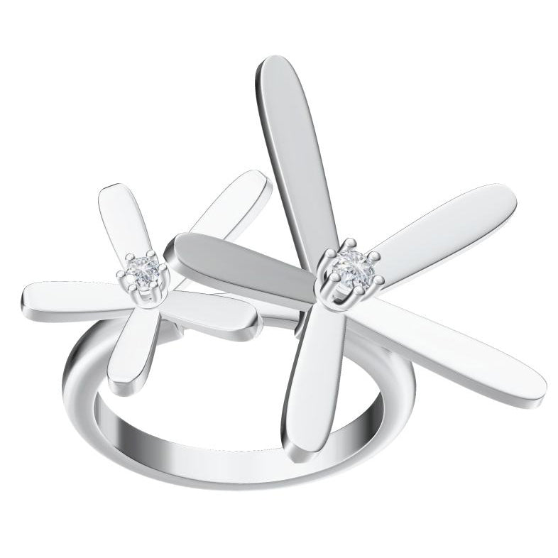 VCA23240938 double flower ring 11.5#