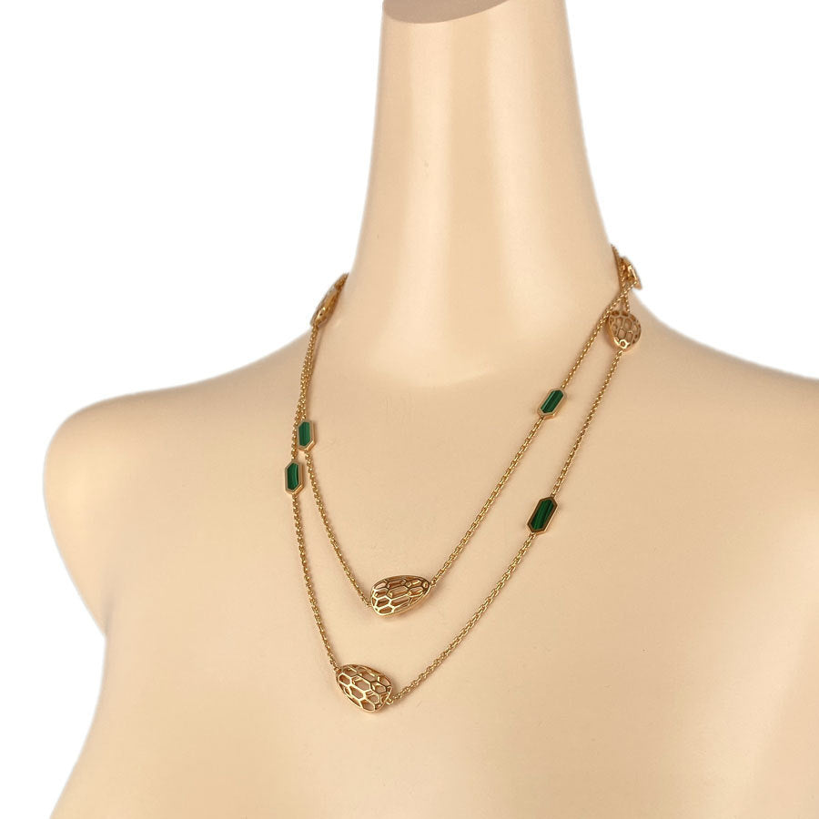 BGL-352677 snake head hollow light gold necklace