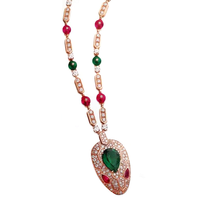BGL-CL108130 full diamond snake head pendant