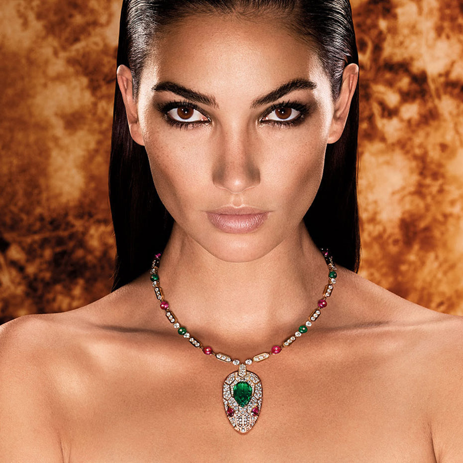 BGL-CL108130 full diamond snake head pendant