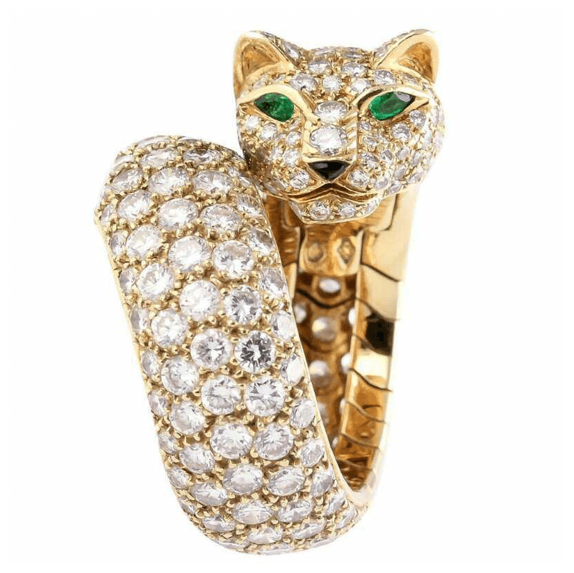 KDY-H5254400 activity rolled leopard ring