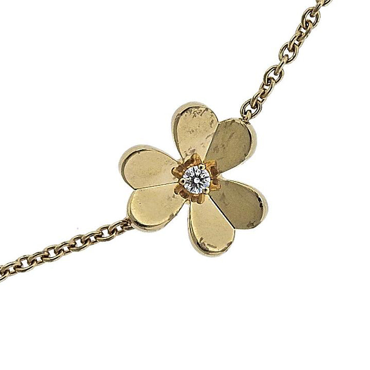 VCARD31500 Clover (chain length 420mm) 9-flower solitaire diamond necklace