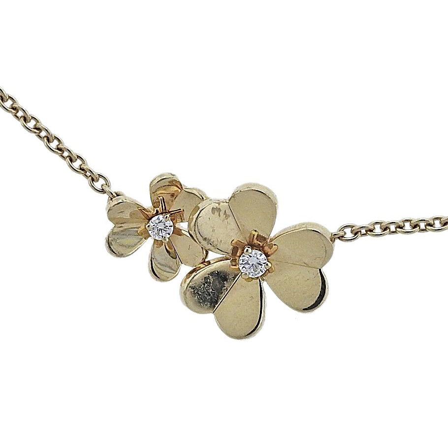 VCARD31500 Clover (chain length 420mm) 9-flower solitaire diamond necklace